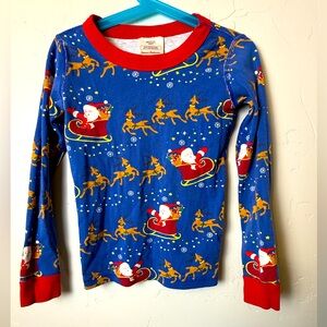 Hanna Andersson Santa Clause Christmas Pajamas Long Sleeve Shirt Size 6 / 7